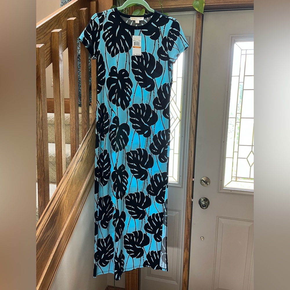 Micheal Kors blue&black maxi dress size S